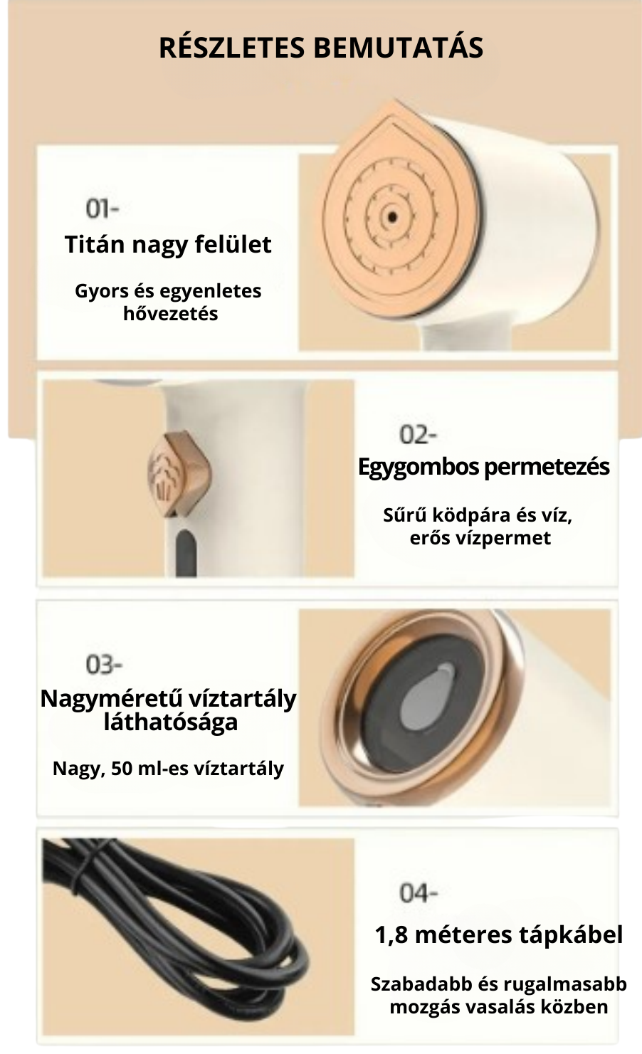Mini Hordozható Ruhagőzölő – Gyors és Kíméletes Gőzölés Bárhol