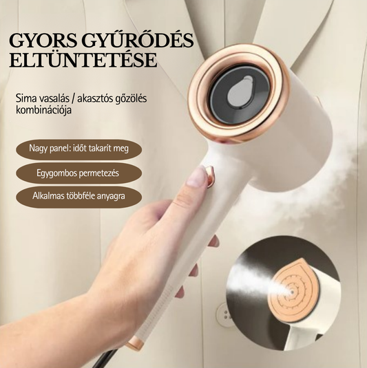 Mini Hordozható Ruhagőzölő – Gyors és Kíméletes Gőzölés Bárhol