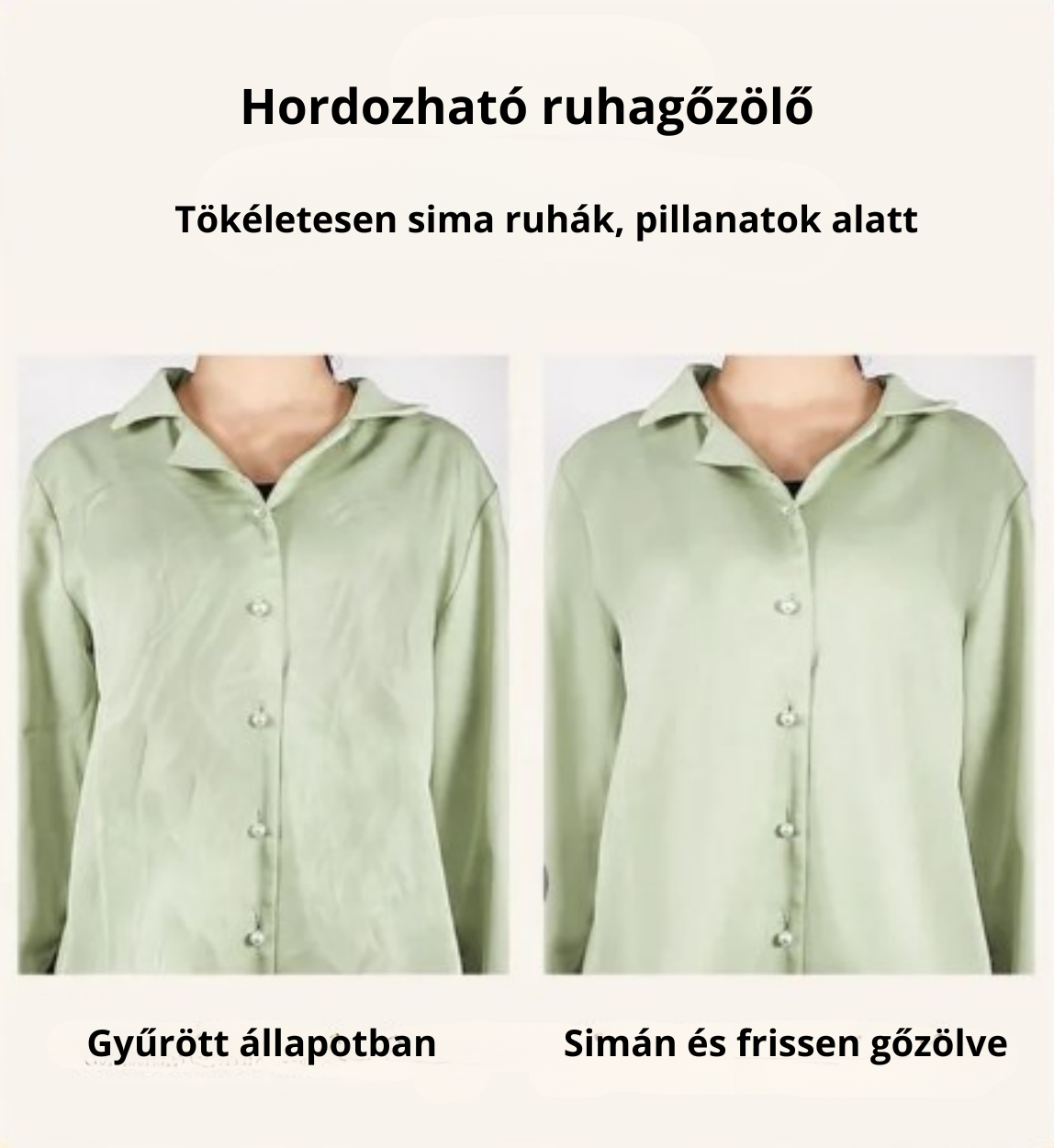 Mini Hordozható Ruhagőzölő – Gyors és Kíméletes Gőzölés Bárhol